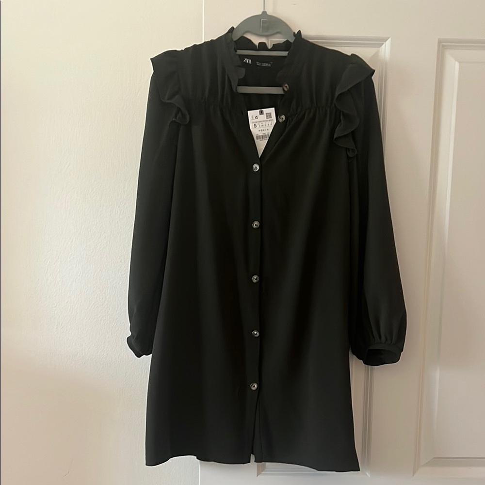 Dark Green Ruffle Dress